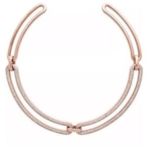 Michael Kors Iconic Links Rose Gold Pave Collar